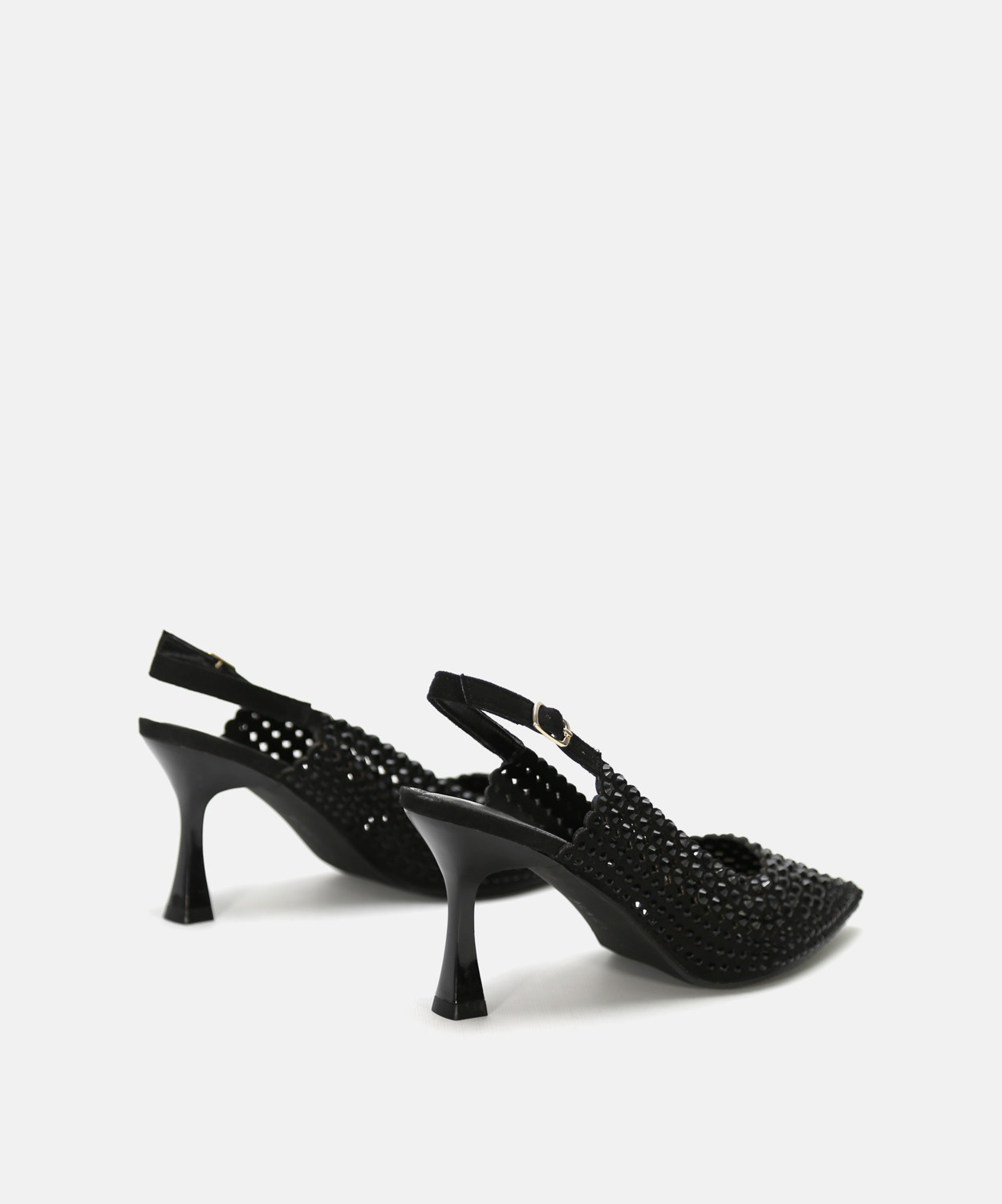 Zapato tac&oacute;n destalonado negro image number null